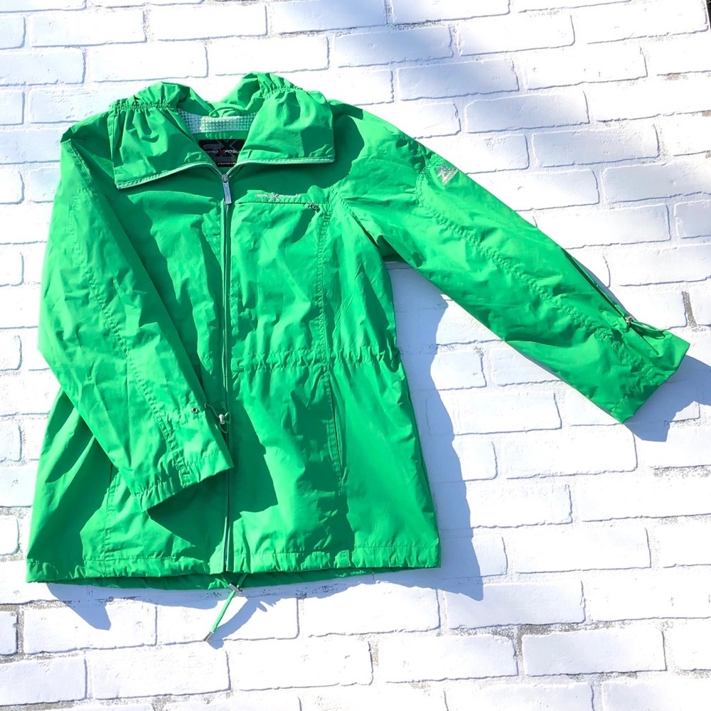 🍰 ZeroXposur Green Rain Jacket Full Zip Size L